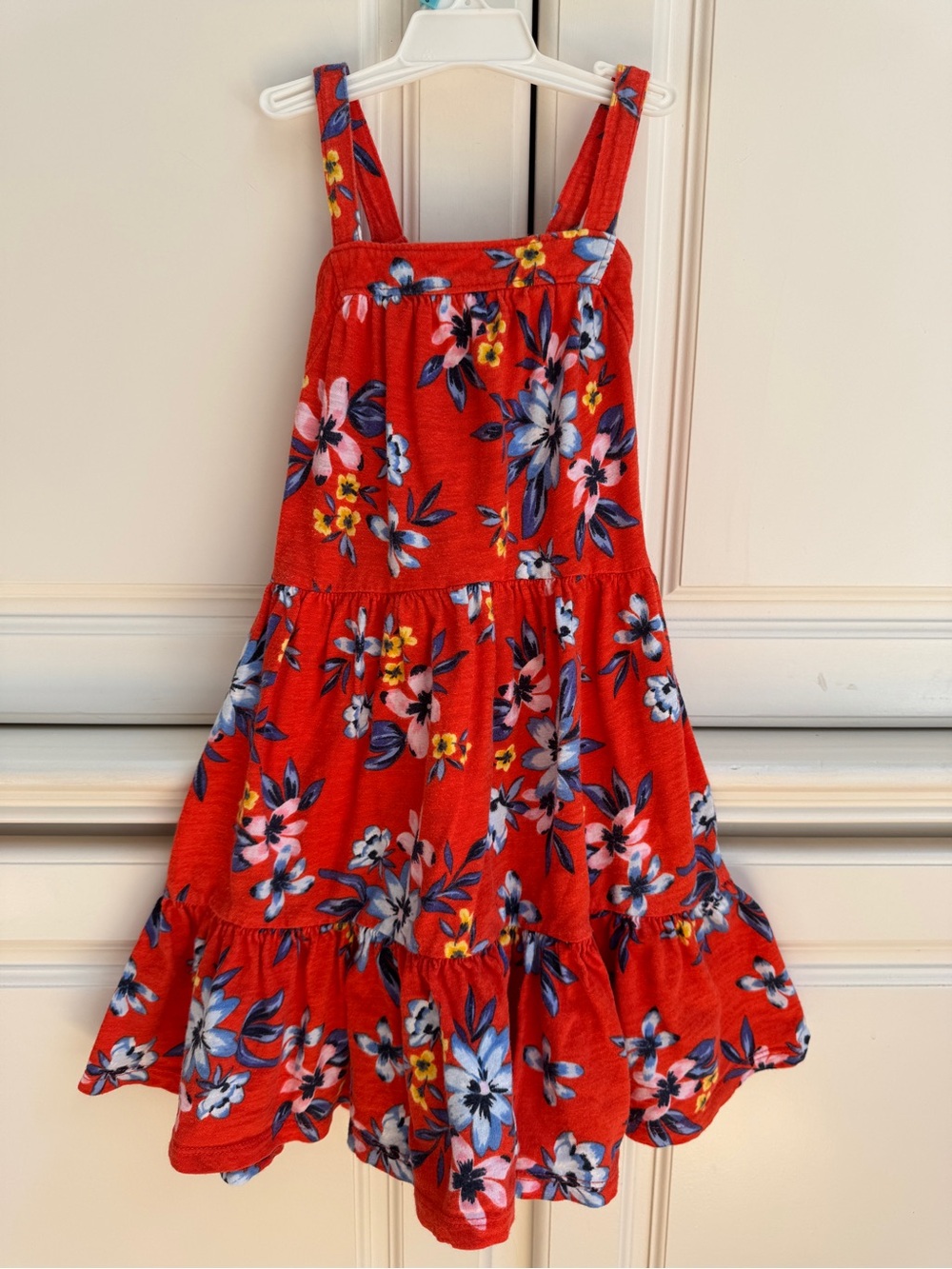 Old Navy Red Floral Swing Dress 5T